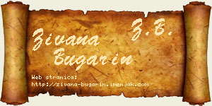 Živana Bugarin vizit kartica